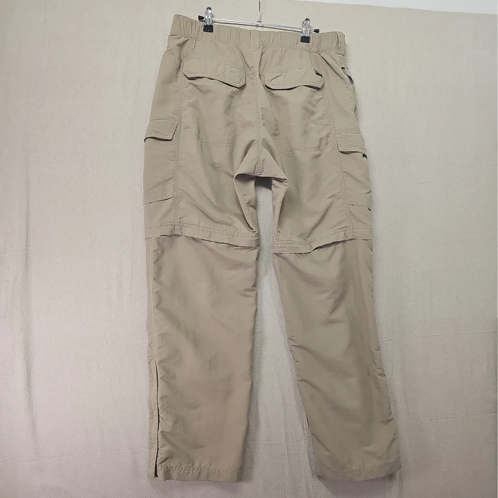 The North Face Pants Men's Medium Beige Nylon Convertible Hiking Outdoor NO BELT